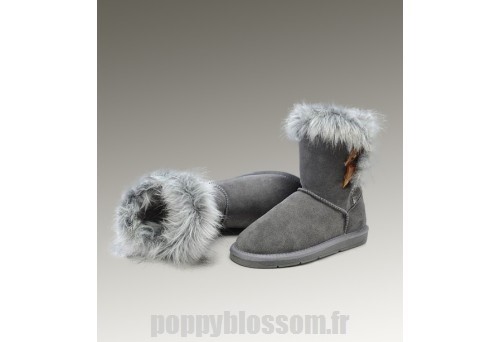 Différents styles Ugg-205 court en fourrure de renard gris Bottes?